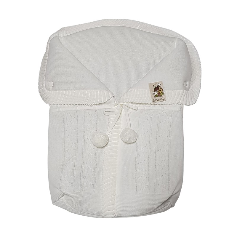 Saco para Bebé en punto Blanco