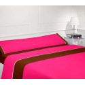 Juego sábanas verano chocolate-fuxia - Cama 105