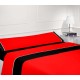 Juego sábanas verano preto-vermelho - Cama 150