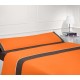 Juego sábanas verano chocolate-naranja - Cama 150