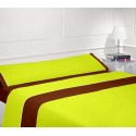 Juego sábanas verano chocolate-pistacho - Cama 180