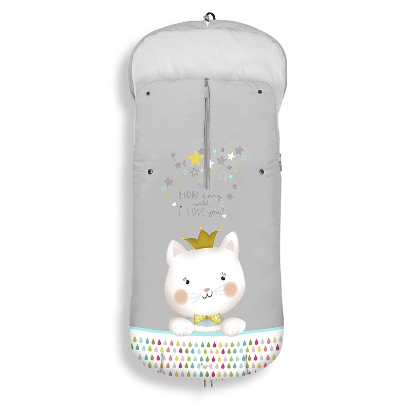 Saco Carro Polar Silla Universal Gatito - Interbaby