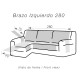 Cubre Sofá Acolchado Chaise Longue 280 cm. Belmartí