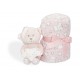 SET PELUCHE +MANTA OSO ESTRELLA ROSA