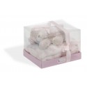 PELUCHE + MANTA MOD OSO TUMBADO ROSA