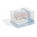 PELUCHE + MANTA MOD OSO TUMBADO AZUL