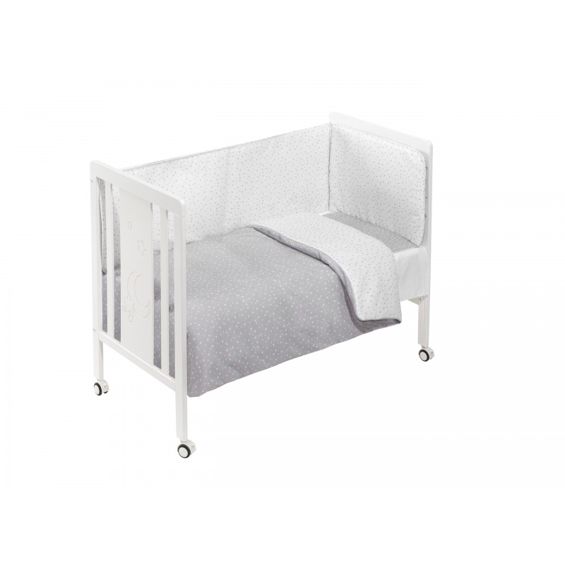 CUNA MONET PREMIUM+COORDINADO UNIVERSO GRIS
