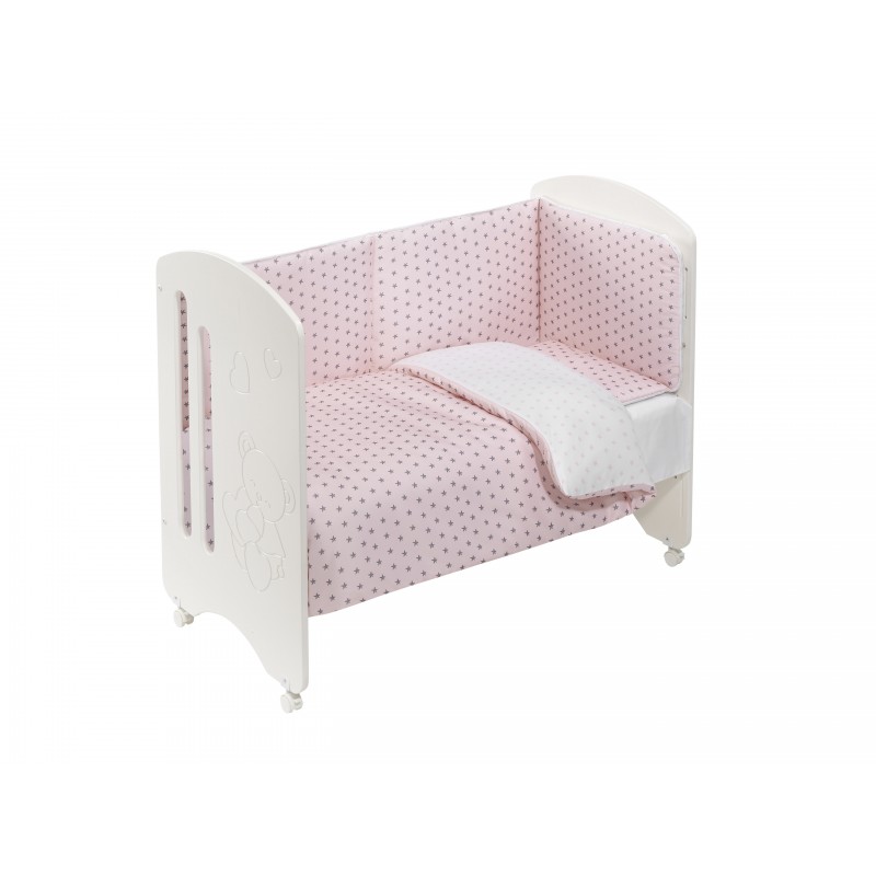 CUNA LOVELY PREMIUM+COORD ESTRELLA MAR ROSA