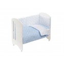 CUNA LOVELY PREMIUM+COORDINADO CORONA AZUL