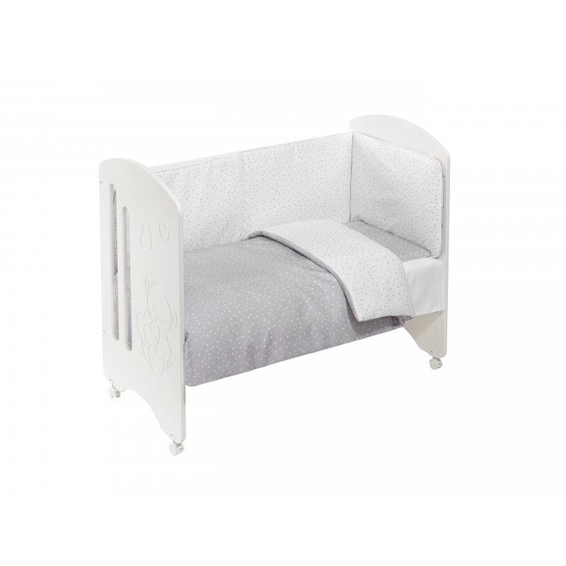 CUNA LOVELY PREMIUM+COORDINADO UNIVERSO GRIS