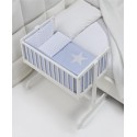 MINICUNA COLECHO +COORDINADO ESTRELLA AZUL