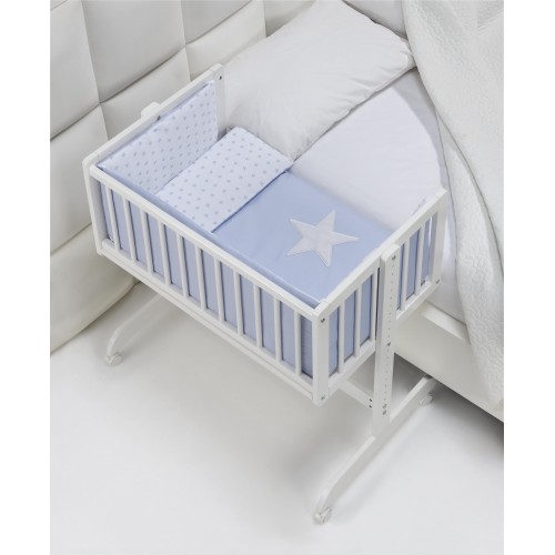MINICUNA COLECHO +COORDINADO ESTRELLA AZUL