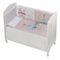 EDREDON COORDINADO CUNA 3 PCS MOD TIPI OSO ROSA