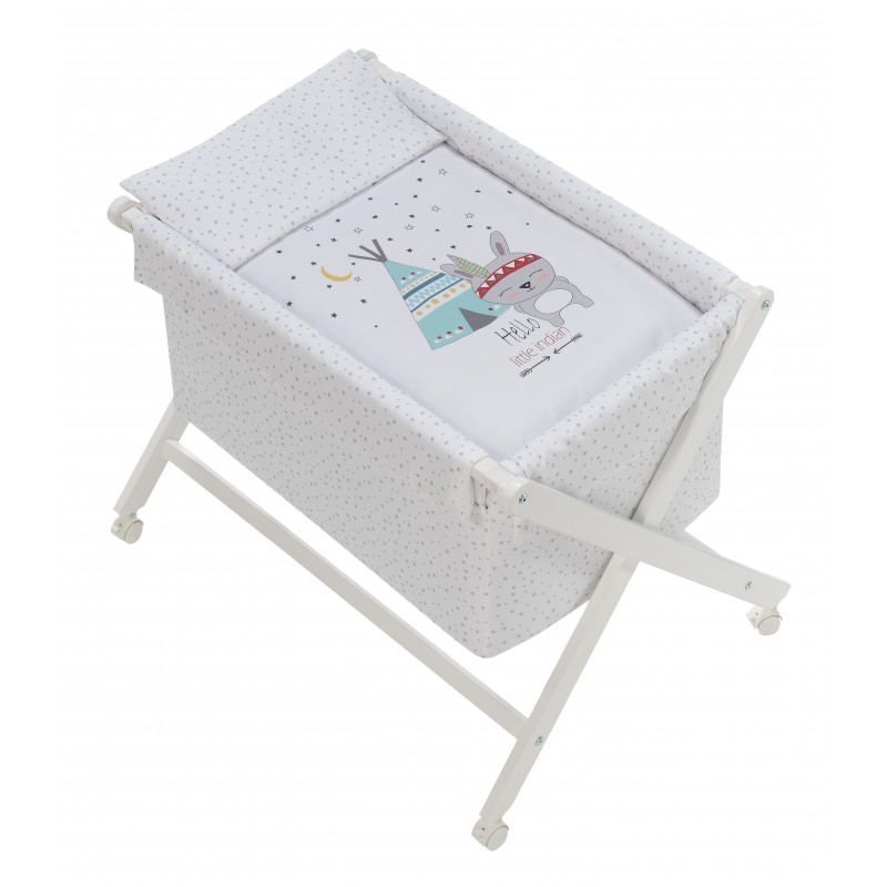 MINICUNA MADERA TIJERA MOD TIPI OSO BLANCO