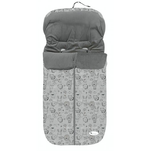 SACO CARRO UNIVERSAL MOD CONTINUO ANIMALES GRIS