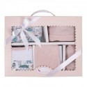 SET REGALO 5 PCS100% ALG T 0-6 MOD ANIMALITOS ROSA