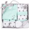 SET REGALO 5 PZS 100% ALGO TALLA 0-6(ESTRELLA) VERDE