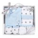 SET REGALO 5 PZS 100% ALGO TALLA 0-6(ESTRELLA) AZUL