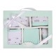 SET REGALO 5 PCS 100% ALGT 0-6 MOD INDIO VERDE