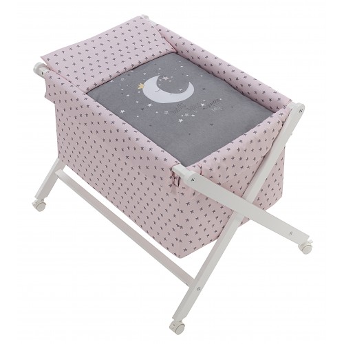 MINICUNA MADERA CRUZADA MODELO 92032 ROSA