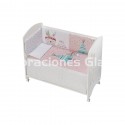 EDREDON CUNA 3 PIEZAS TIPI ROSA