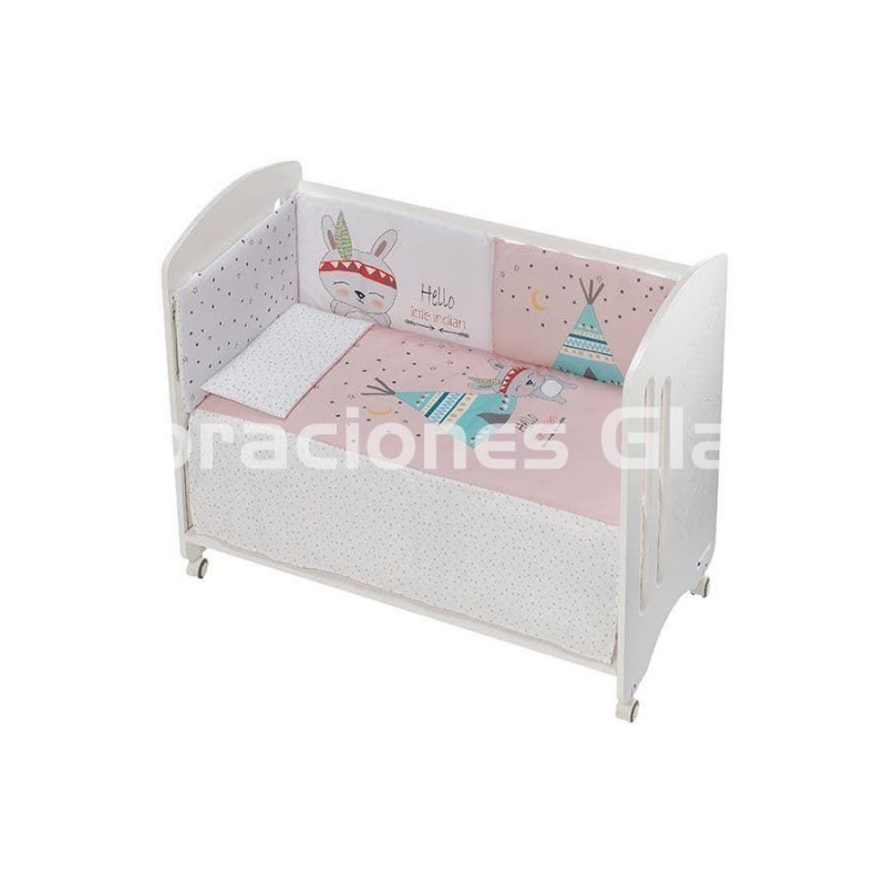 JUEGO 3 PCS CUNA (NORDICO) MOD NIÑA CORAZONES