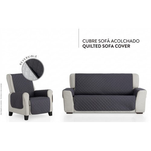 Cubre Sofá Protector Acolchado Reversible