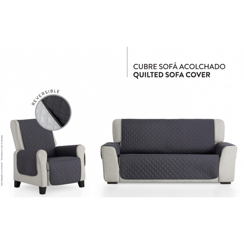 Cubre Sofá Protector Acolchado Reversible