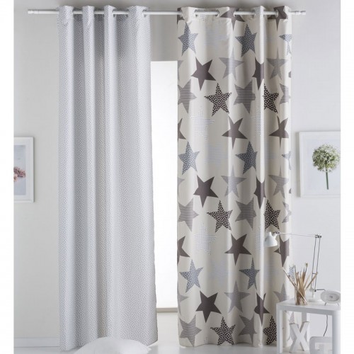 Cortina Estrellas Gris