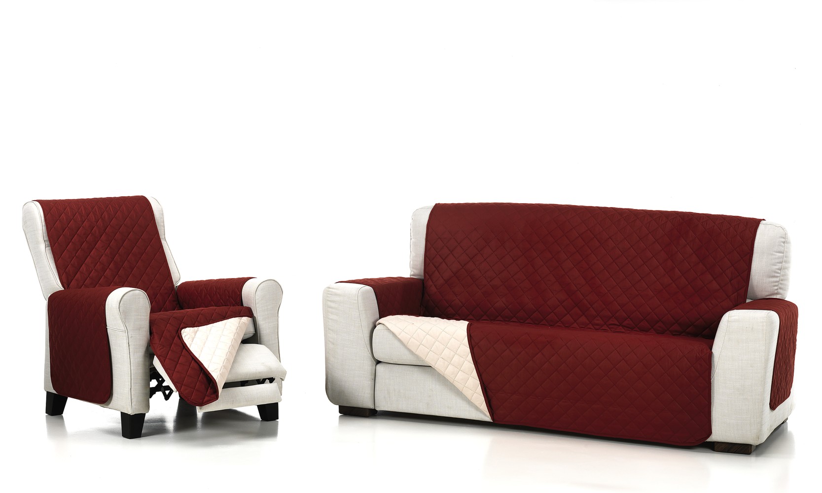 ACOLCHADO ROJO - BEIGE